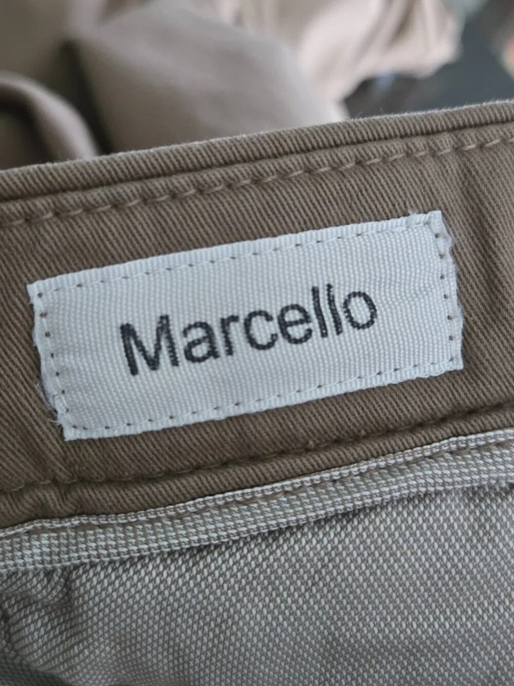 Boggi Milano Marcello Trouser Pants Mens Dark Tan Stretch Material Flat Front 31